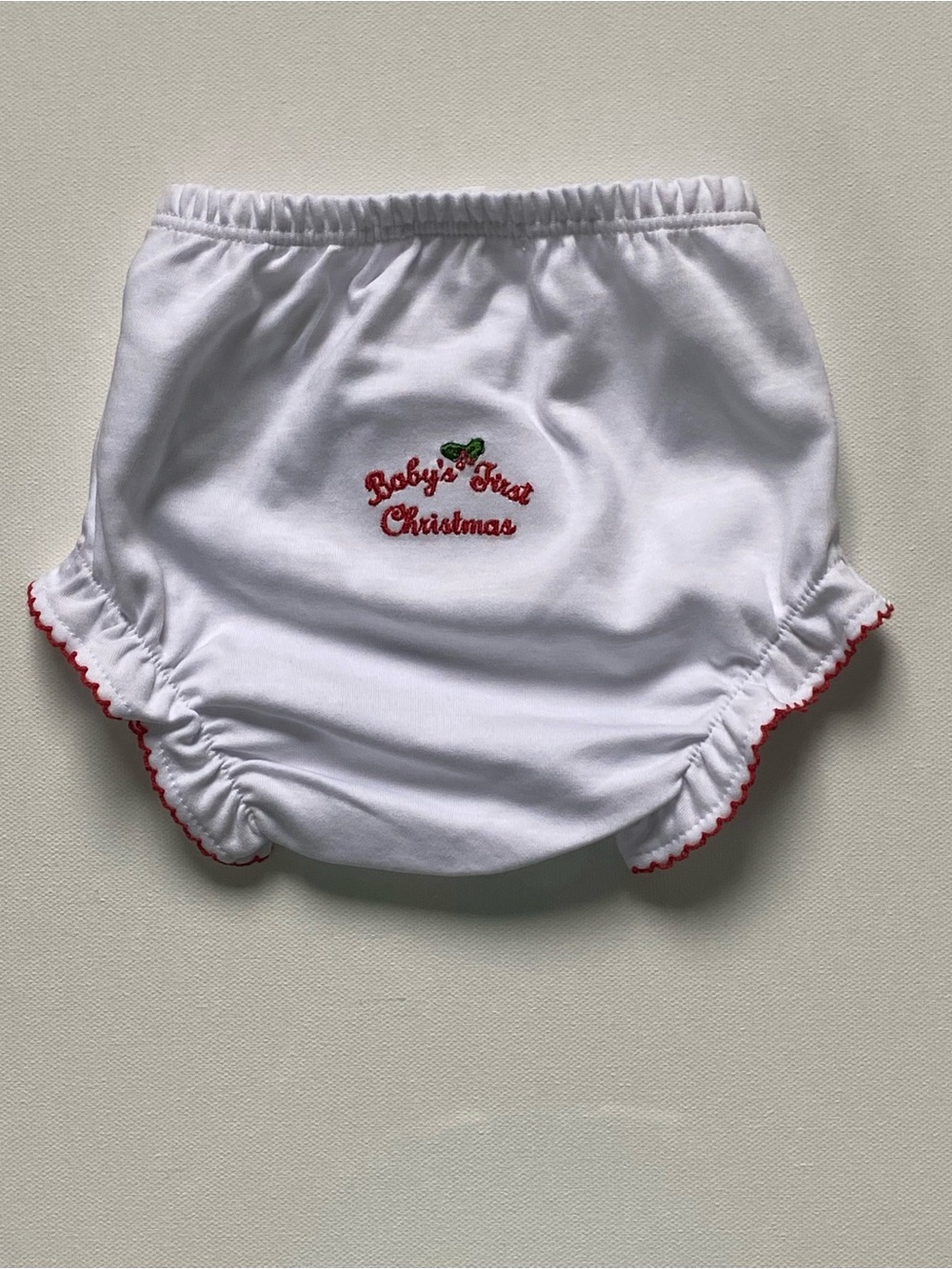 KISSY KISSY Baby’s First Christmas Bloomers Size 0 3 Months New NWT Diaper Cover